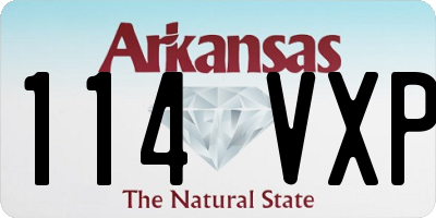 AR license plate 114VXP