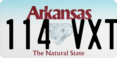 AR license plate 114VXT