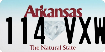 AR license plate 114VXW