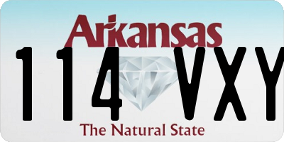 AR license plate 114VXY