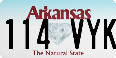 AR license plate 114VYK