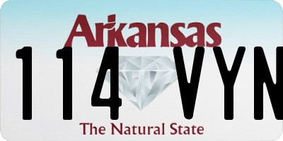AR license plate 114VYN