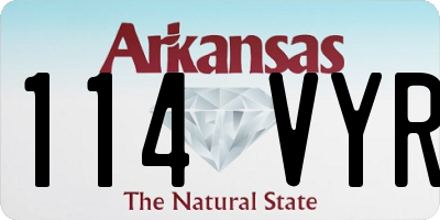 AR license plate 114VYR