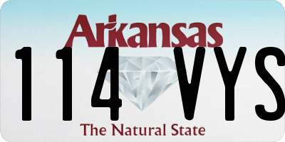 AR license plate 114VYS