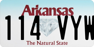 AR license plate 114VYW