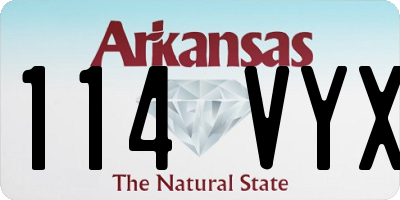 AR license plate 114VYX
