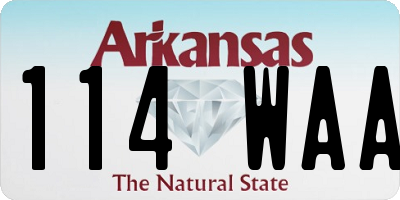 AR license plate 114WAA