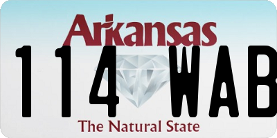 AR license plate 114WAB