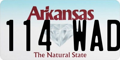 AR license plate 114WAD
