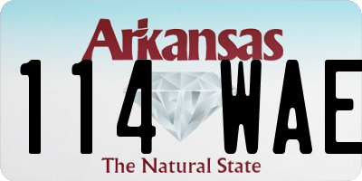 AR license plate 114WAE