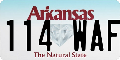 AR license plate 114WAF