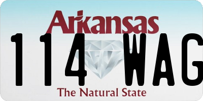 AR license plate 114WAG