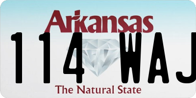 AR license plate 114WAJ