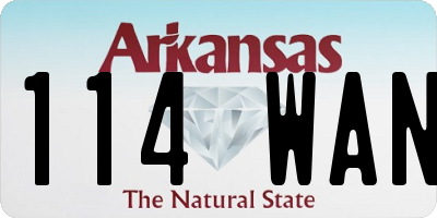 AR license plate 114WAN