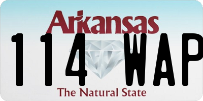 AR license plate 114WAP