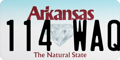 AR license plate 114WAQ