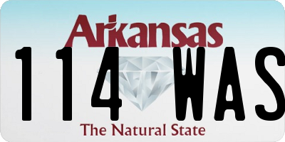 AR license plate 114WAS