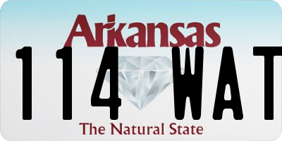 AR license plate 114WAT