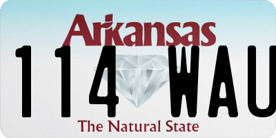 AR license plate 114WAU