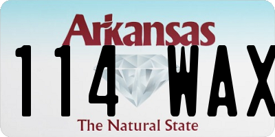 AR license plate 114WAX