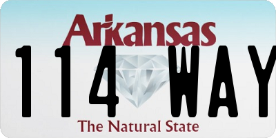 AR license plate 114WAY