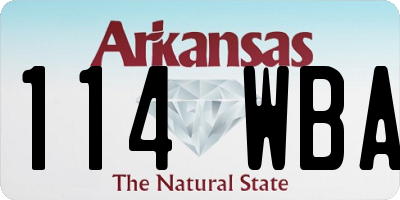 AR license plate 114WBA