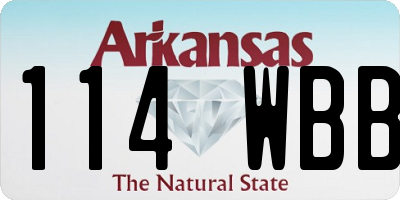 AR license plate 114WBB