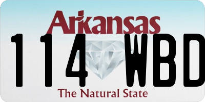 AR license plate 114WBD