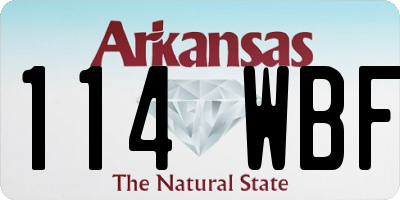 AR license plate 114WBF