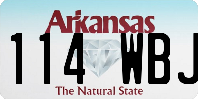 AR license plate 114WBJ