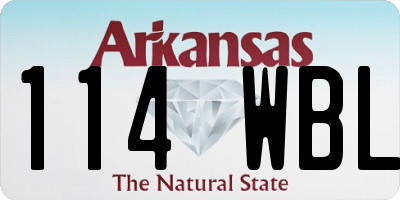 AR license plate 114WBL