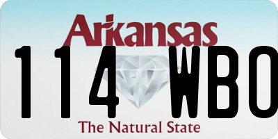 AR license plate 114WBO