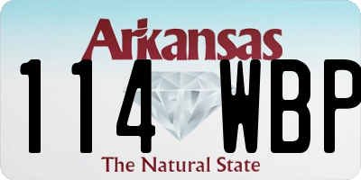 AR license plate 114WBP