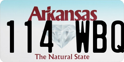 AR license plate 114WBQ