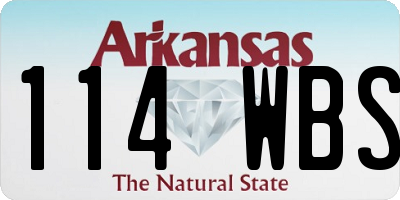 AR license plate 114WBS