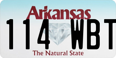 AR license plate 114WBT
