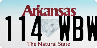 AR license plate 114WBW