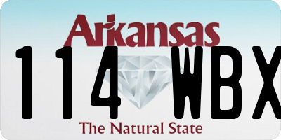 AR license plate 114WBX