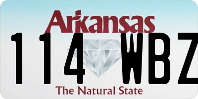 AR license plate 114WBZ