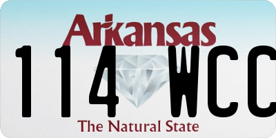 AR license plate 114WCC