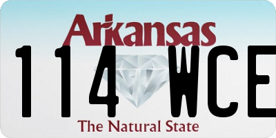 AR license plate 114WCE
