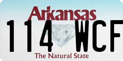 AR license plate 114WCF
