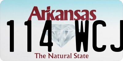 AR license plate 114WCJ