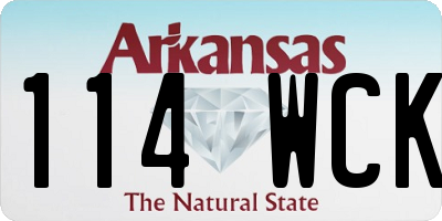 AR license plate 114WCK