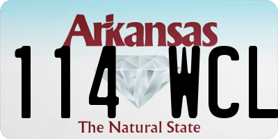 AR license plate 114WCL