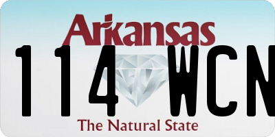 AR license plate 114WCN