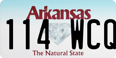 AR license plate 114WCQ