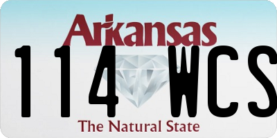 AR license plate 114WCS