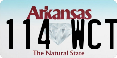 AR license plate 114WCT