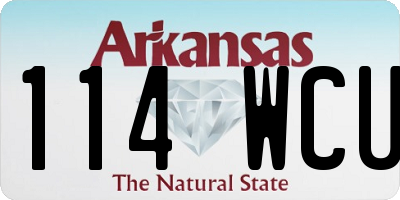 AR license plate 114WCU